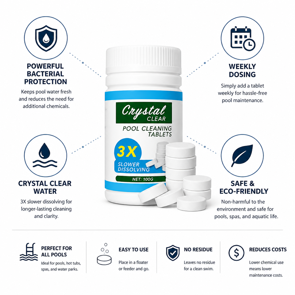 Clearvia™ — Keep Pool Water Clear & Fresh With Easy Weekly-Dose Cleaning Tablets