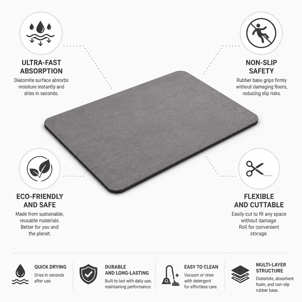 Dryvera™ — Keep Bathroom Floors Dry, Clean & Slip-Free in Seconds