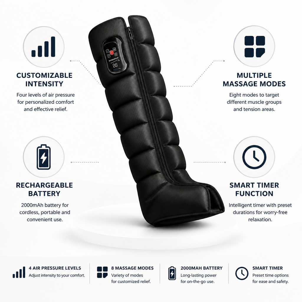 Legora™ — Relax Tired, Heavy Legs With Adjustable Air Compression Anywhere