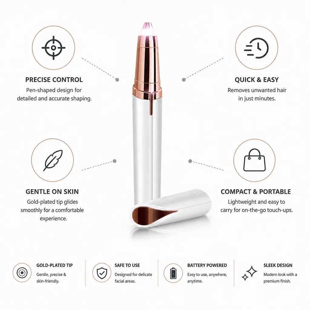 Browvia™ — Shape Clean, Defined Brows in Seconds Without Painful Plucking