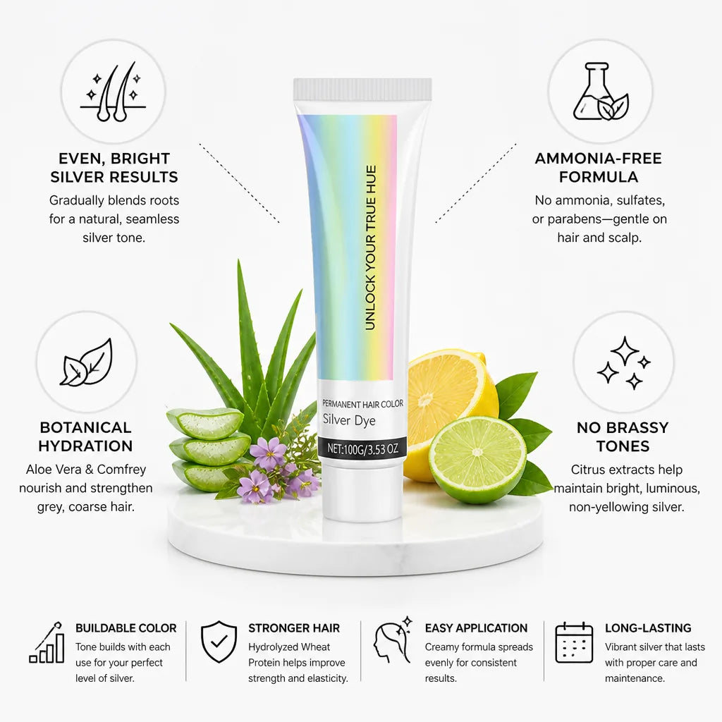 Silvera™ — Blend Greys Into Bright, Even Silver Without Harsh Root Lines