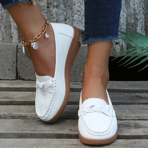 Walkelle™ — Step Into All-Day Comfort With Soft Leather Slip-On Support