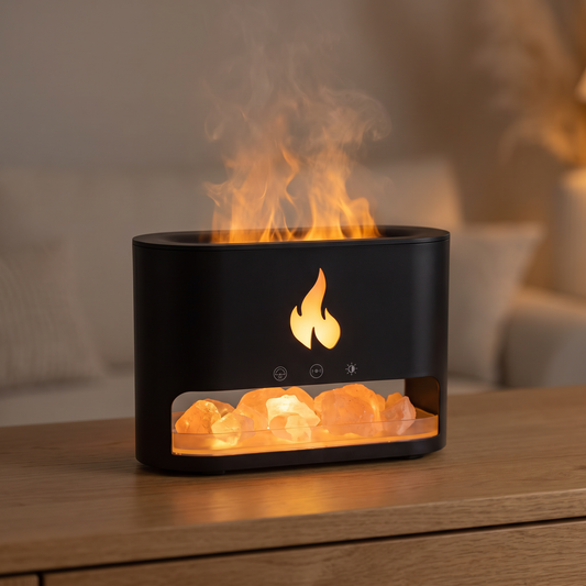 Himalayan Salt Lamp Diffuser - Warm Ambience With Cool Mist