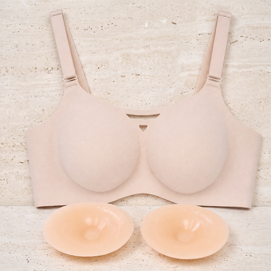 Bra with Removable Silicone Inserts - Adjustable Shape With a Smooth, Natural Look