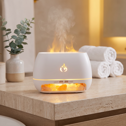 Himalayan Salt Lamp Diffuser - Warm Ambience With Cool Mist