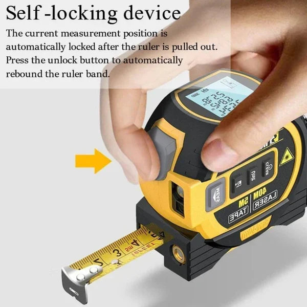 3-in-1 Infrared Laser Tape: Precision, Versatility & Fast Measurements