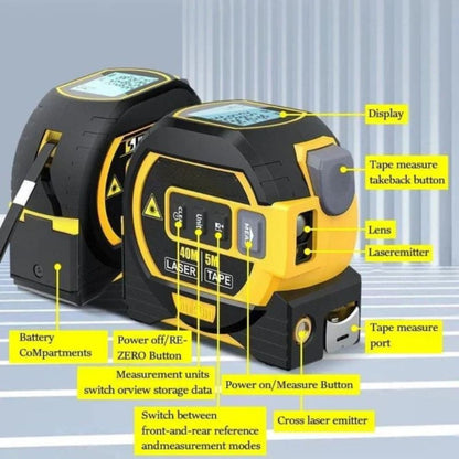3-in-1 Infrared Laser Tape: Precision, Versatility & Fast Measurements