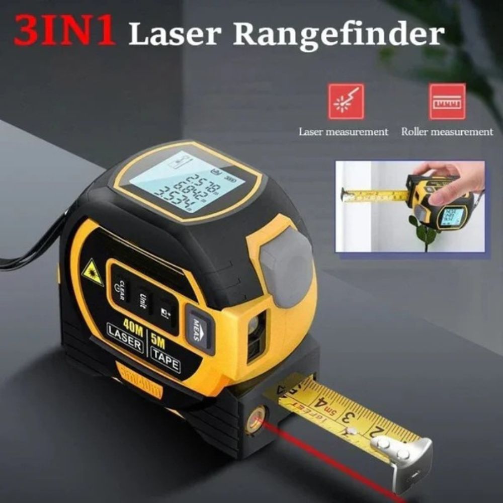 3-in-1 Infrared Laser Tape: Precision, Versatility & Fast Measurements