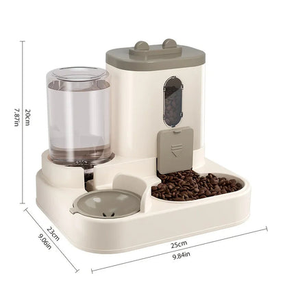 2-in-1 Dog & Cat Feeder with Water Dispenser