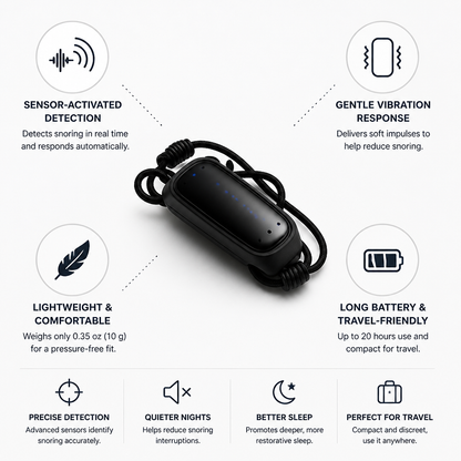 Restiva™ — Reduce Snoring Automatically With Gentle Sensor-Activated Vibrations
