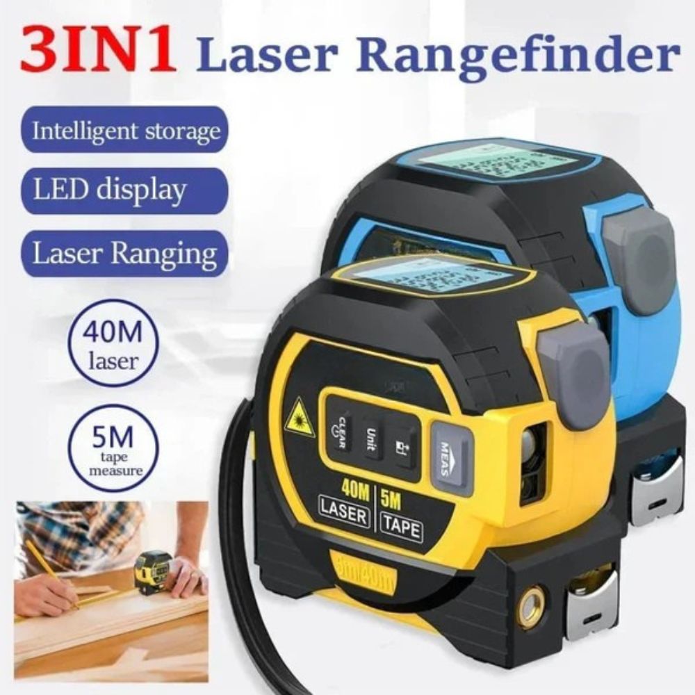 3-in-1 Infrared Laser Tape: Precision, Versatility & Fast Measurements