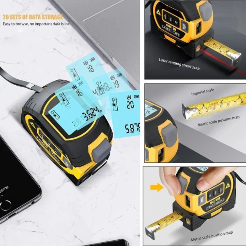 3-in-1 Infrared Laser Tape: Precision, Versatility & Fast Measurements