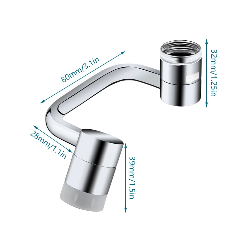 1080° Rotating Universal Faucet Extender — Flexible Reach and Precise Angling