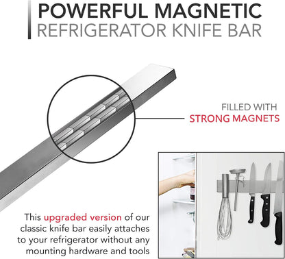 14-Inch Magnetic Knife & Tool Holder — Heavy-Duty, Space-Saving Organizer for Knives and Tools