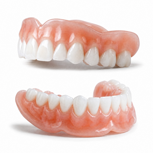 Snap On Dentures - Upper & Lower Instant Smile Denture For A Perfect Smile In Hollywood White