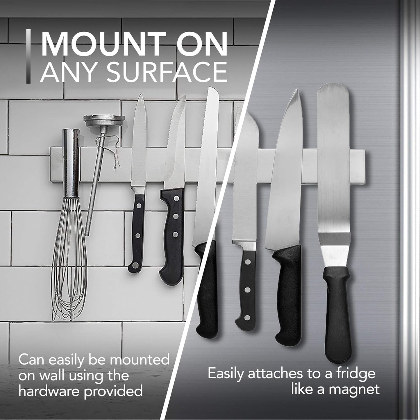 14-Inch Magnetic Knife & Tool Holder — Heavy-Duty, Space-Saving Organizer for Knives and Tools