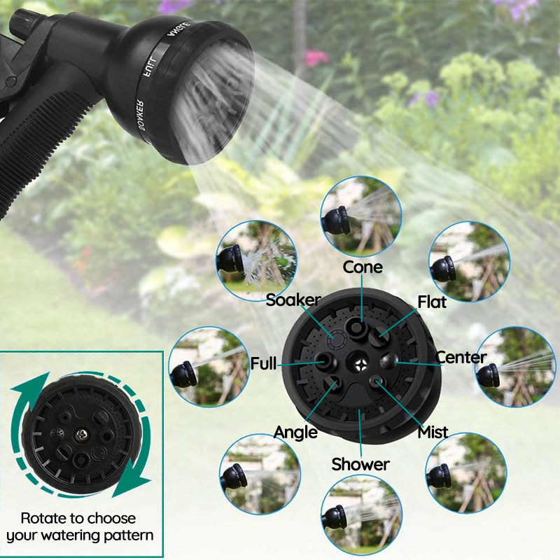 100ft Expandable Garden Water Hose - Flexible, Lightweight, and Durable