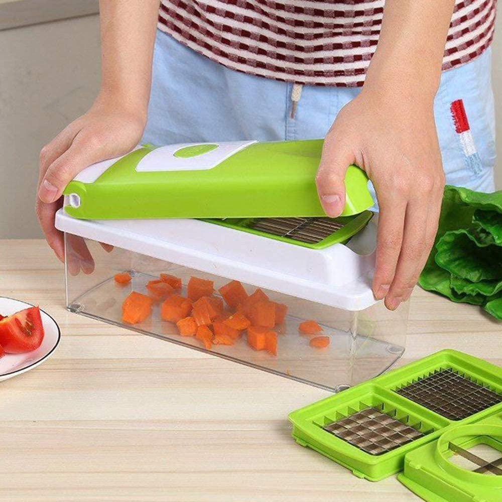 12-in-1 All-in-One Vegetable Cutter - Slice, Dice, and Chop Vegetables Quickly and Safely