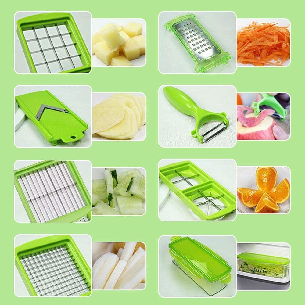 12-in-1 All-in-One Vegetable Cutter - Slice, Dice, and Chop Vegetables Quickly and Safely