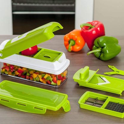 12-in-1 All-in-One Vegetable Cutter - Slice, Dice, and Chop Vegetables Quickly and Safely