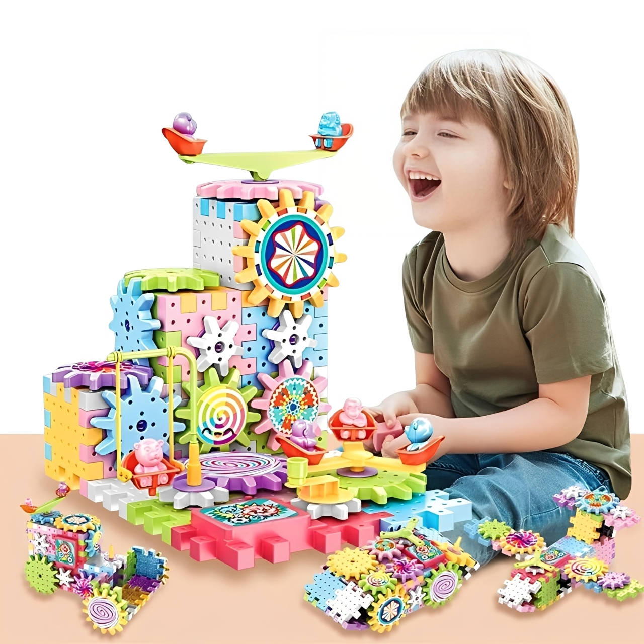 263-Piece Kids Building Blocks Kit - Creative Construction Toys for Hours of Fun