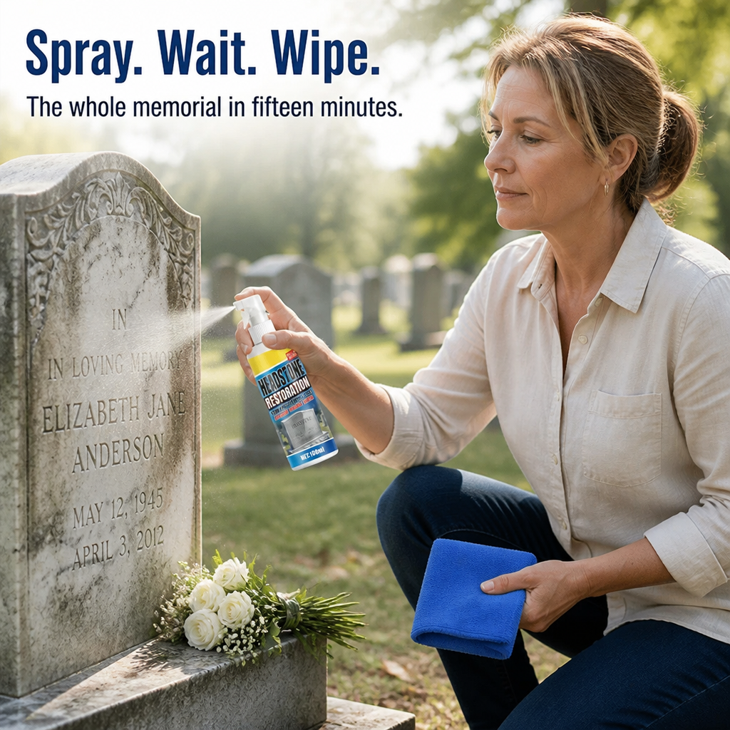 Stonevera™ — Remove Moss, Algae & Yellow Stains From Memorial Stone Fast