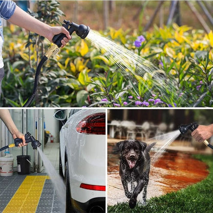 100ft Expandable Garden Water Hose - Flexible, Lightweight, and Durable