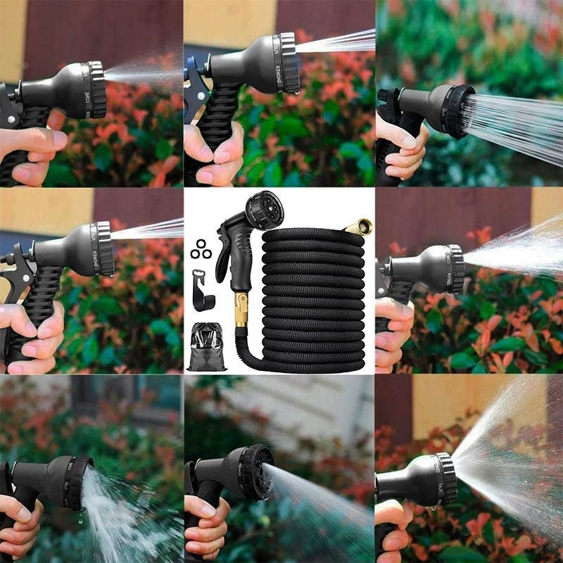 100ft Expandable Garden Water Hose - Flexible, Lightweight, and Durable