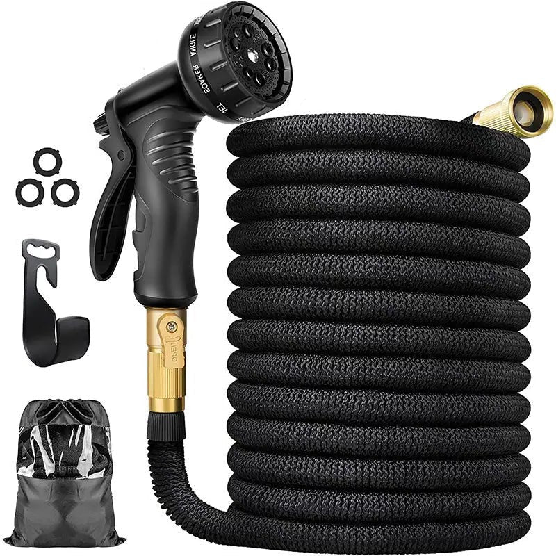 100ft Expandable Garden Water Hose - Flexible, Lightweight, and Durable
