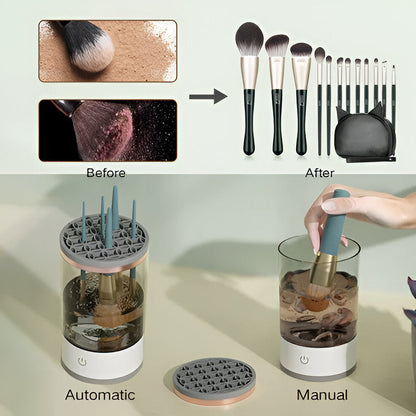 3-in-1 Electric Makeup Brush Cleaner Machine - Fast, Gentle Cleaning for Your Brushes