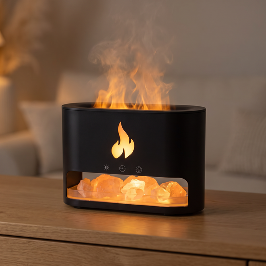 Himalayan Salt Lamp Diffuser - Warm Ambience With Cool Mist