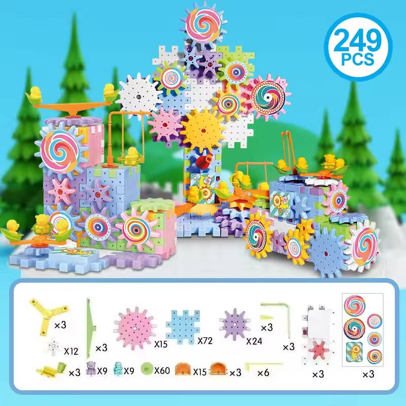 263-Piece Kids Building Blocks Kit - Creative Construction Toys for Hours of Fun