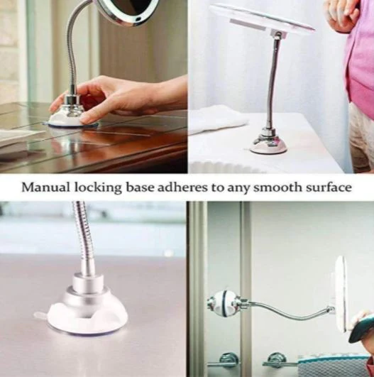 LED Lighted 10x Magnifying Flexible Mirror