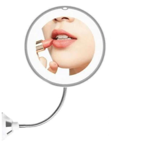 LED Lighted 10x Magnifying Flexible Mirror