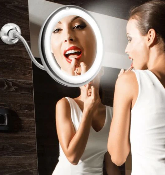LED Lighted 10x Magnifying Flexible Mirror