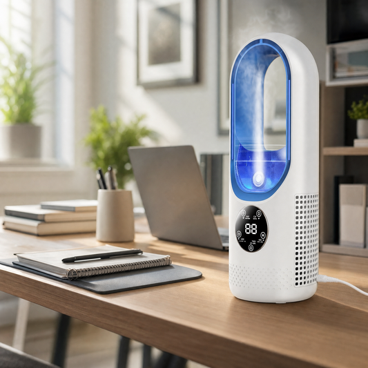 Breezora™ — Stay Cool & Comfortable Anywhere With Quiet Bladeless Airflow