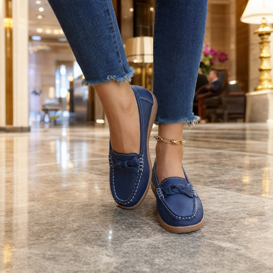 Walkelle™ — Step Into All-Day Comfort With Soft Leather Slip-On Support
